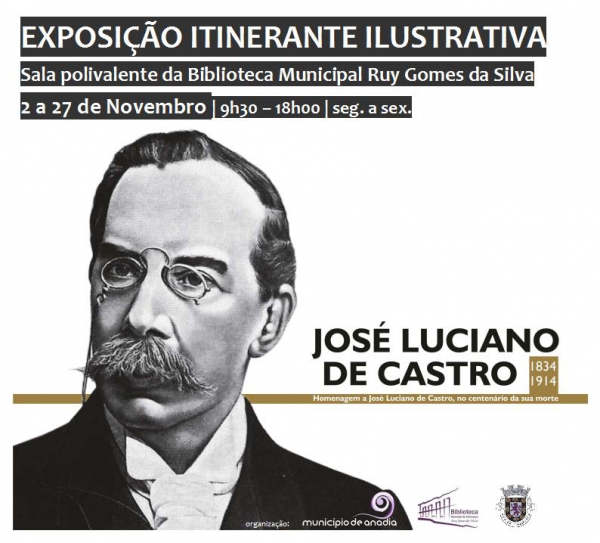 Exposição Itinerante Ilustrativa | José Luciano de Castro | 2 a 27 de Novembro | Biblioteca Municipal