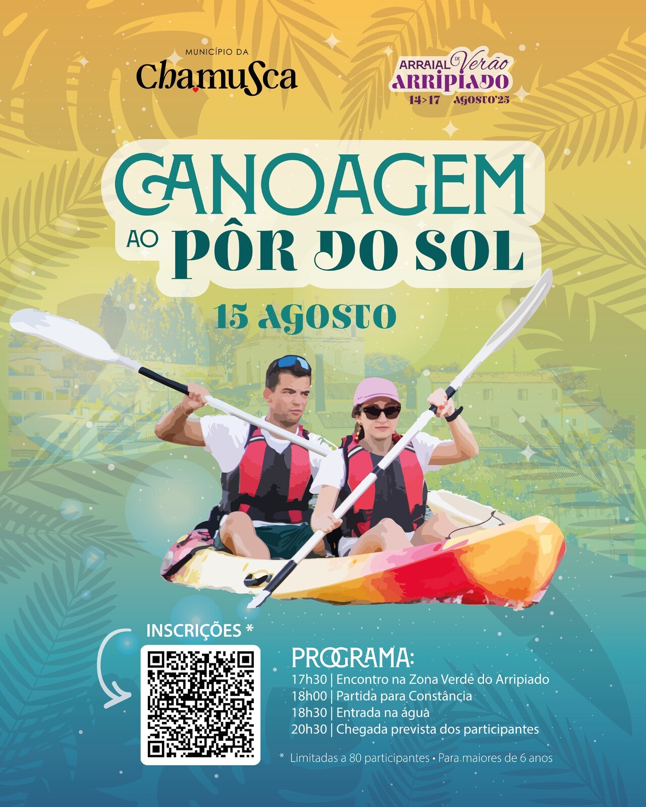 Inscrições Canoagem ao Pôr do Sol